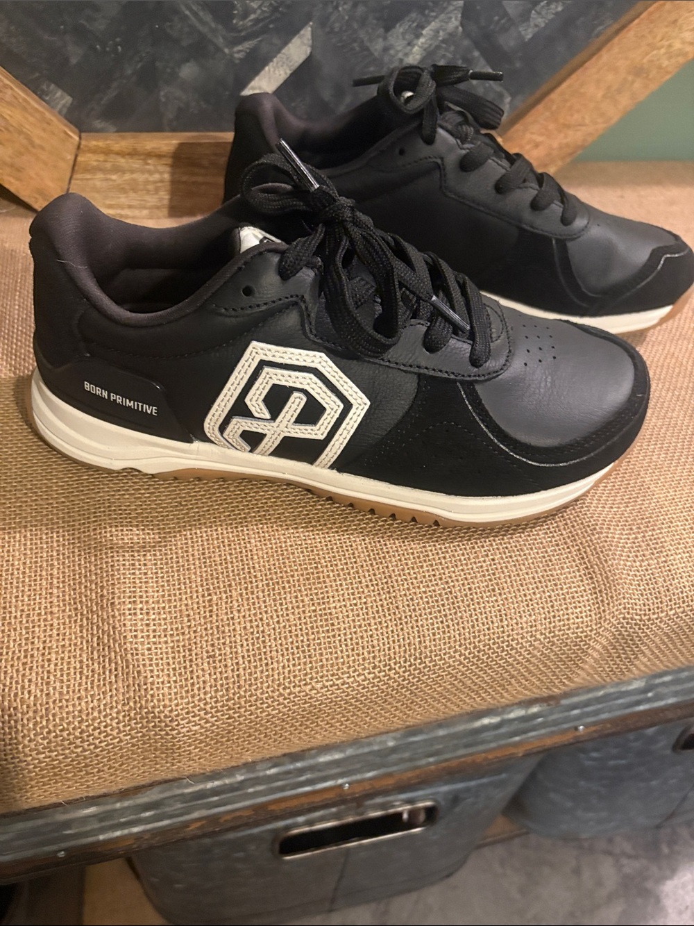 Born Primitive Black and White Low-Top Sneakers